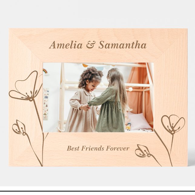 Quadros de Madeira Personalizados Flores Amigas El (Criador carregado)