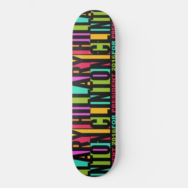 Quadros de skate Colorful Hillary Clinton 2016 (Frente)