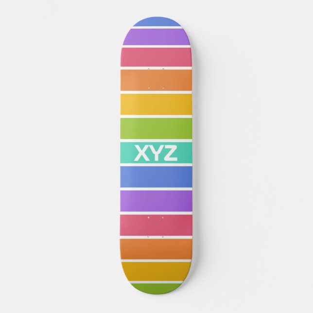 Quadros de skate personalizados das cores do Rainb (Frente)