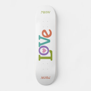 Quadros de skate personalizados de monograma com a