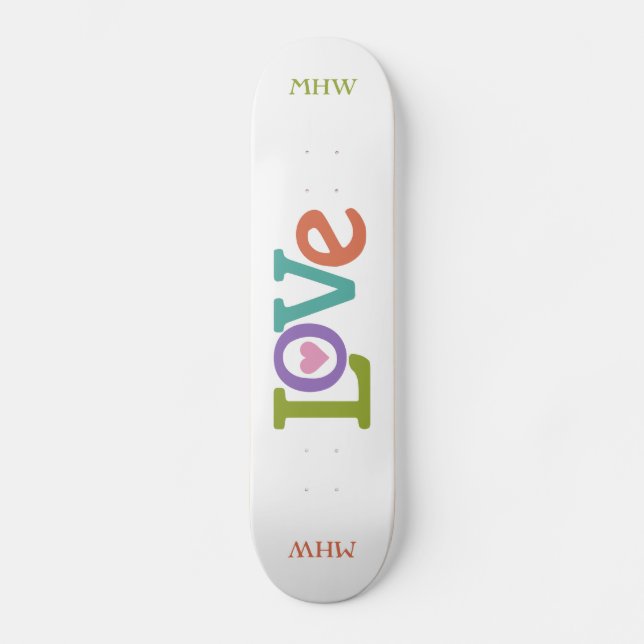 Quadros de skate personalizados de monograma com a (Frente)