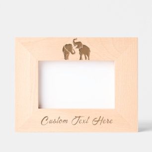 Quadros Enchidos do Elefante do casal com Texto Pe