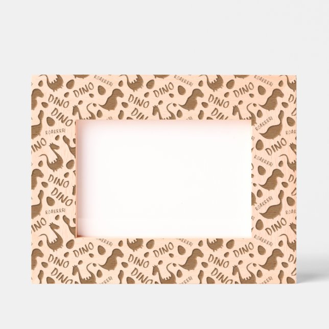 Quadros gravados com Design de dinossauros (Front)