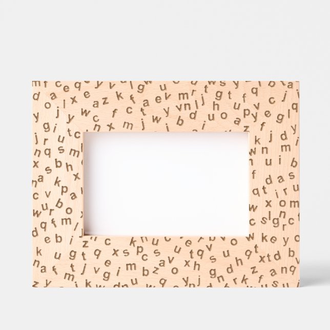 Quadros gravados com Design de letras alfabéticas (Front)