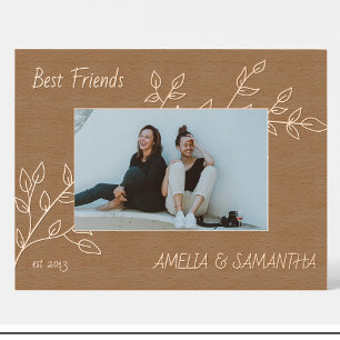 Quadros Personalizados de Madeira para Amigas Flor