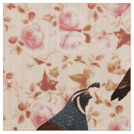 Quail de queda no Tecido Chintz