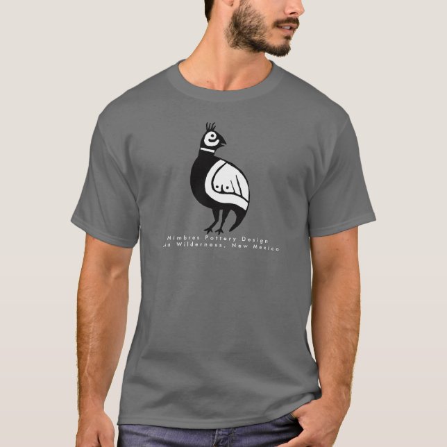 Quail, Mimbres Design de Bateria T-Shirt (Frente)