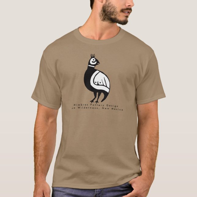 Quail, Mimbres Design de Bateria T-Shirt (Frente)