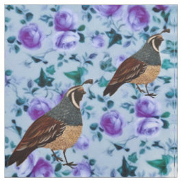 Quail on Chintz Tecido