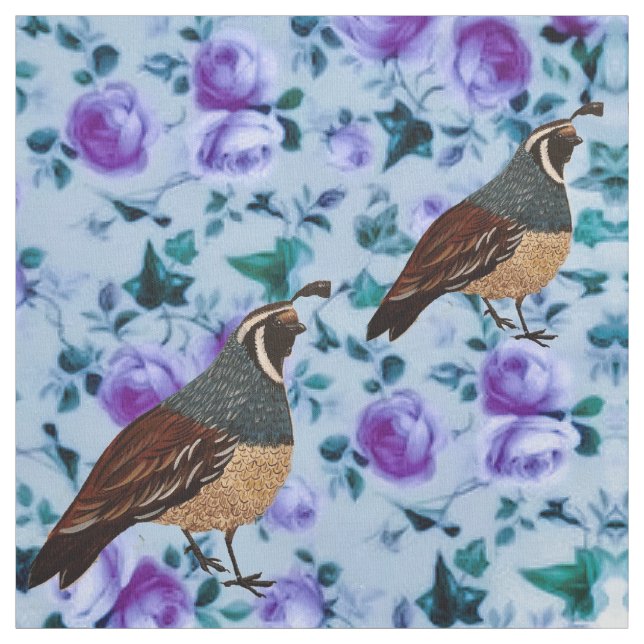 Quail on Chintz Tecido (Modelo)