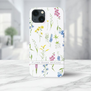 Quaint Vintage Wildflower Foliage Personalizado