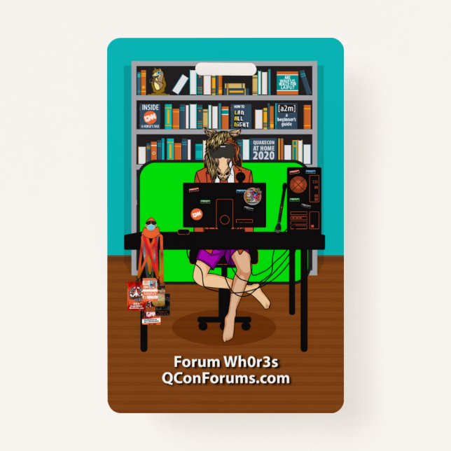 Quakecon 2020 Fórum Wh3s Crachá (Frente)