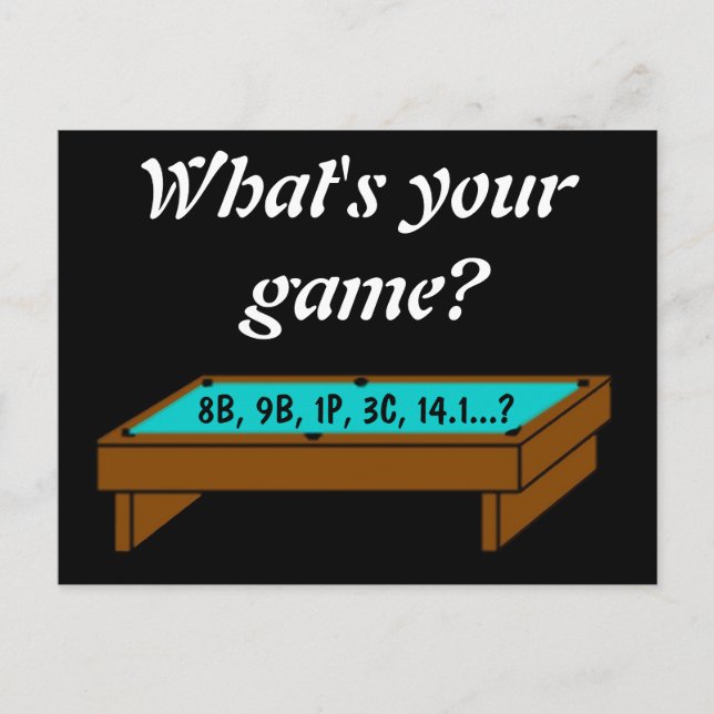 Qual é o seu jogo? Cartão Postal (Frente)