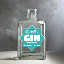 Qualquer adesivo de gin personalizado a cores