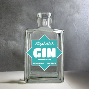 Qualquer adesivo de gin personalizado a cores
