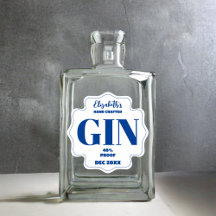 Qualquer adesivo de gin personalizado a cores