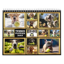Qualquer ano 🎾 calendário de Tênis e 🐕 de cachor
