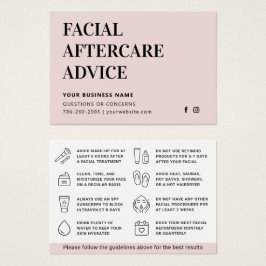 Qualquer Cartão de Instrução De Pós-Cuidados Facia