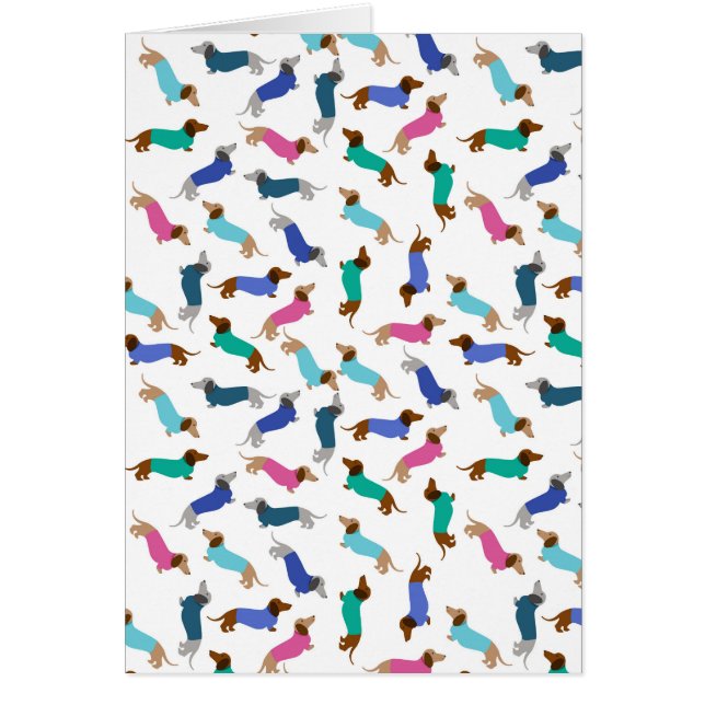 Qualquer Cartão de Saudação Dachshund de Ocasião (Frente)