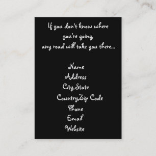 Qualquer cartão de visita