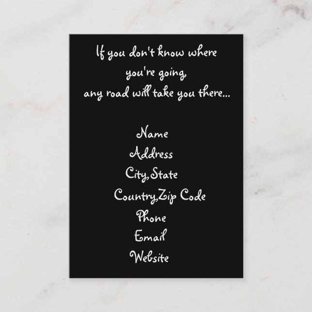 Qualquer cartão de visita (Frente)