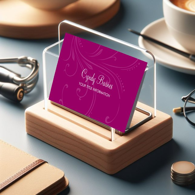 Qualquer Cartão de visita de padrão de vinha color (Criador carregado)