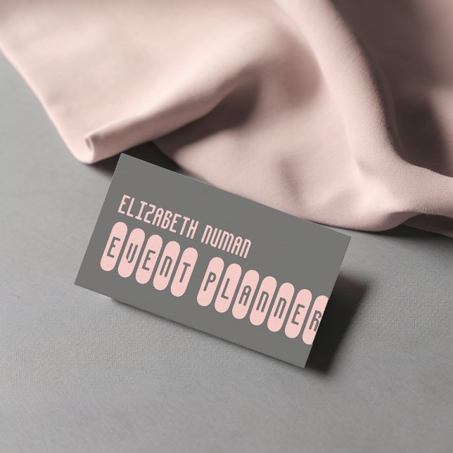 QUALQUER Cartão de visita de Tipografia DIVERTIDA  (Criador carregado)