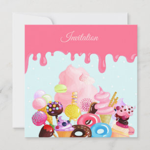 Qualquer Convite Do Event Sweets
