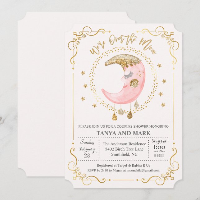 QUALQUER COR - Sobre o Convite para Chá de fraldas (Frente/Verso)