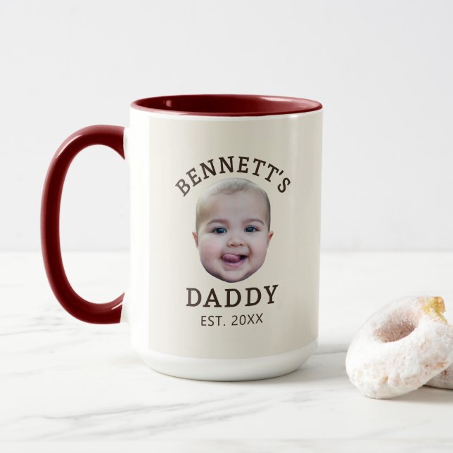 Qualquer Cores Caneca Personalizada com Foto do Pa (Com Donut)