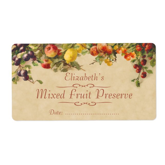 Qualquer etiqueta de latência de fruta (Frente)