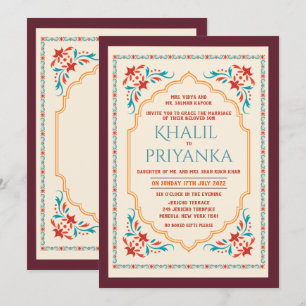 QUALQUER EVENTO - Convite de Casamento Indiano par