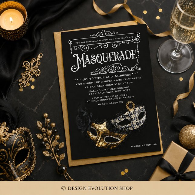 QUALQUER EVENTO - Convite para Festa à Fantasia (Criador carregado)