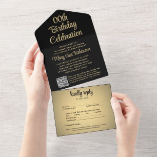QUALQUER Festa de aniversário de código QR RSVP pr
