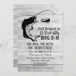 QUALQUER IDADE - Convite à Aniversário de Pesca