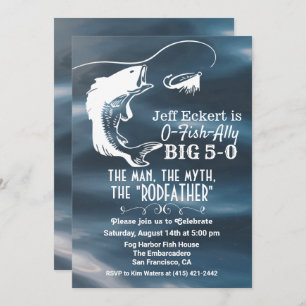 QUALQUER IDADE - Convite à Aniversário de Pesca