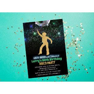 QUALQUER IDADE - Convite de aniversário Disco