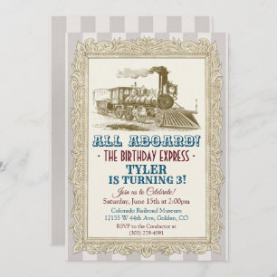 QUALQUER IDADE - Convite de Aniversário do Comboio