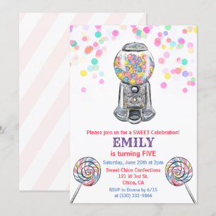 QUALQUER IDADE - Convite de Aniversário do Docinh