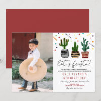 QUALQUER IDADE - Convite de Aniversário Fiesta Cac