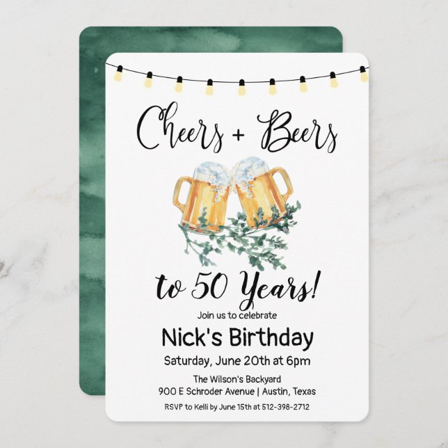 QUALQUER IDADE - Convite de Aniversário para Anima (Frente/Verso)