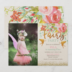 QUALQUER IDADE - Convite de Aniversário para Fada