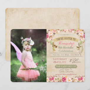 QUALQUER IDADE - Convite de Aniversário para Fada