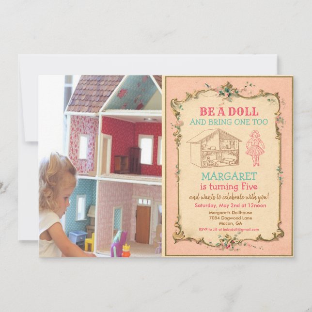 QUALQUER IDADE - Convite de Aniversário para Festa (Frente)