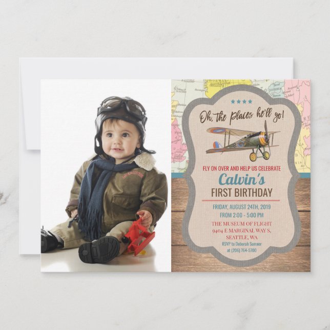 QUALQUER IDADE - Convite de Aniversário para Foto  (Frente)