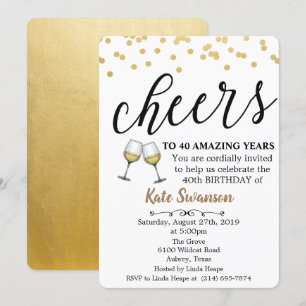 QUALQUER IDADE - Convite de Aniversário Vinho Chee