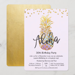 QUALQUER IDADE - Convite de Festa de Aniversário A