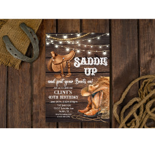 QUALQUER IDADE - Convite de Western Saddle Up