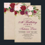 QUALQUER IDADE - Convite Floral de Aniversário Vin<br><div class="desc">QUALQUER IDADE - Convite Floral de Aniversário Vintage</div>