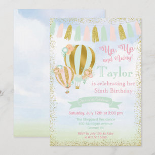 QUALQUER IDADE - Convite para Balões de Ar Quente